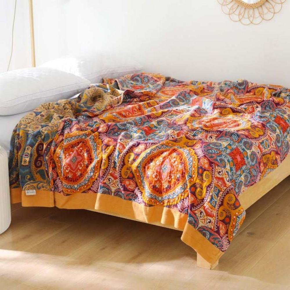 Sunrise Boho Reversible Cooling Blanket
