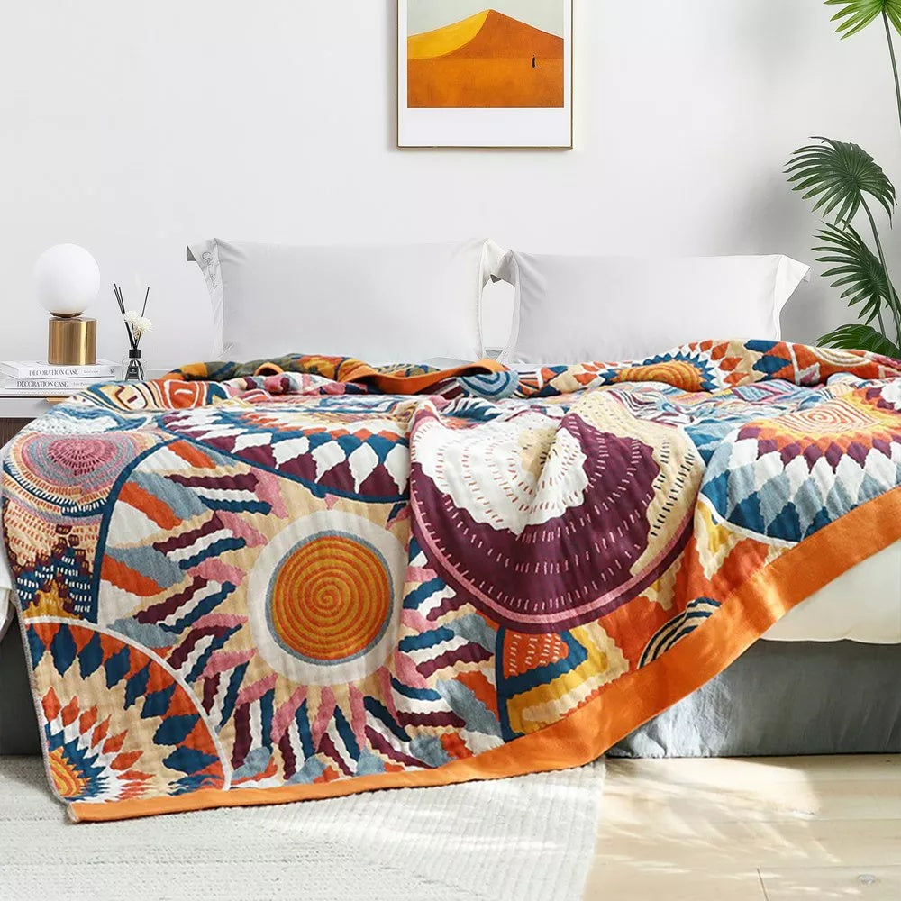 Sunburst Cotton Blanket All Season Throw